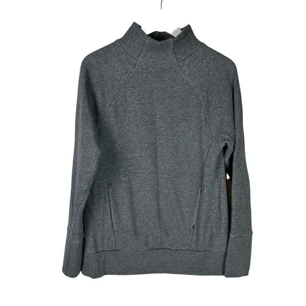 Fabletics Women's XS Gray Mock Neck Sweatshirt Long Sleeve